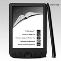 Black 6-inch E-ink screen e-book reader showing book page display
