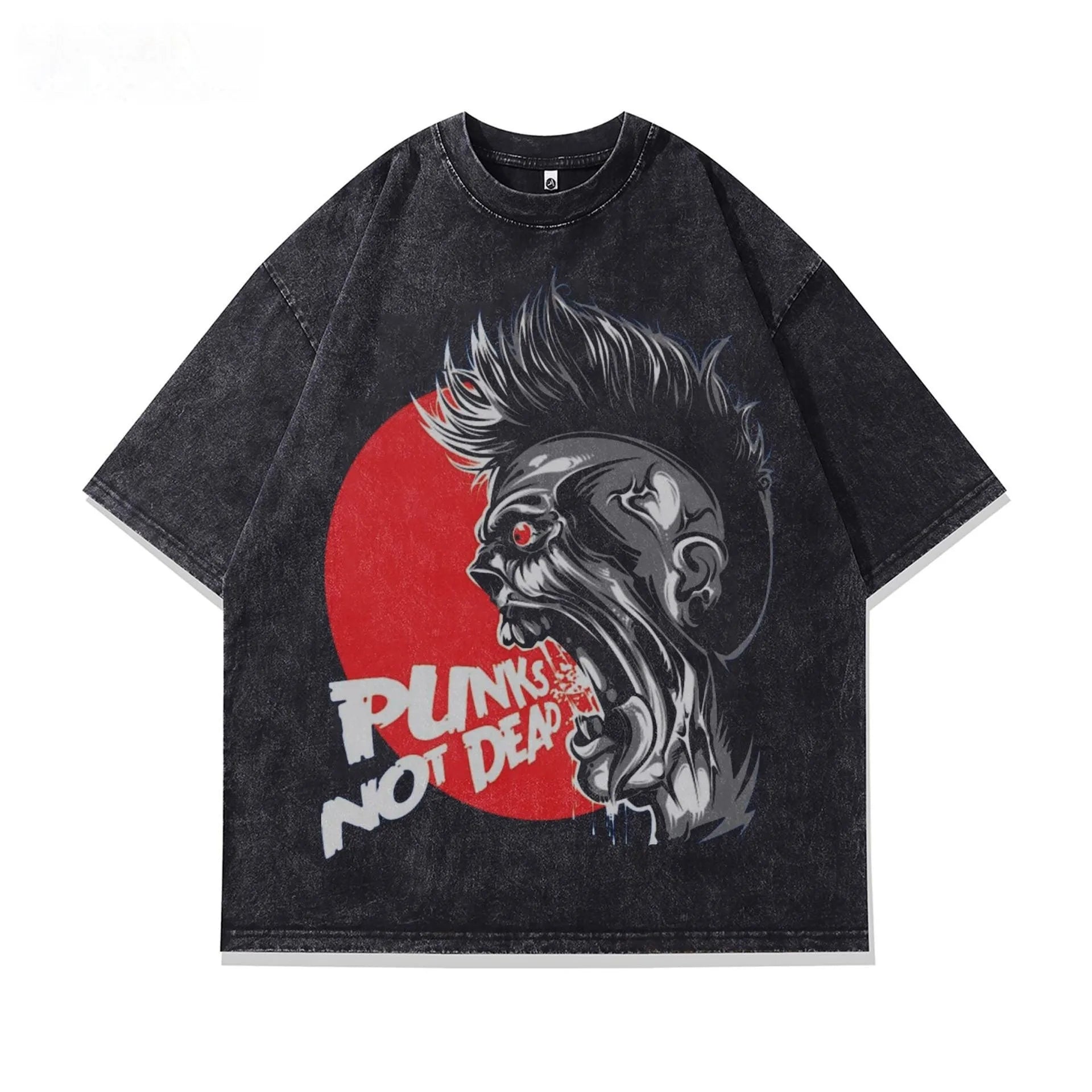 Men's short sleeve cotton t-shirt with character print pattern in loose fit style