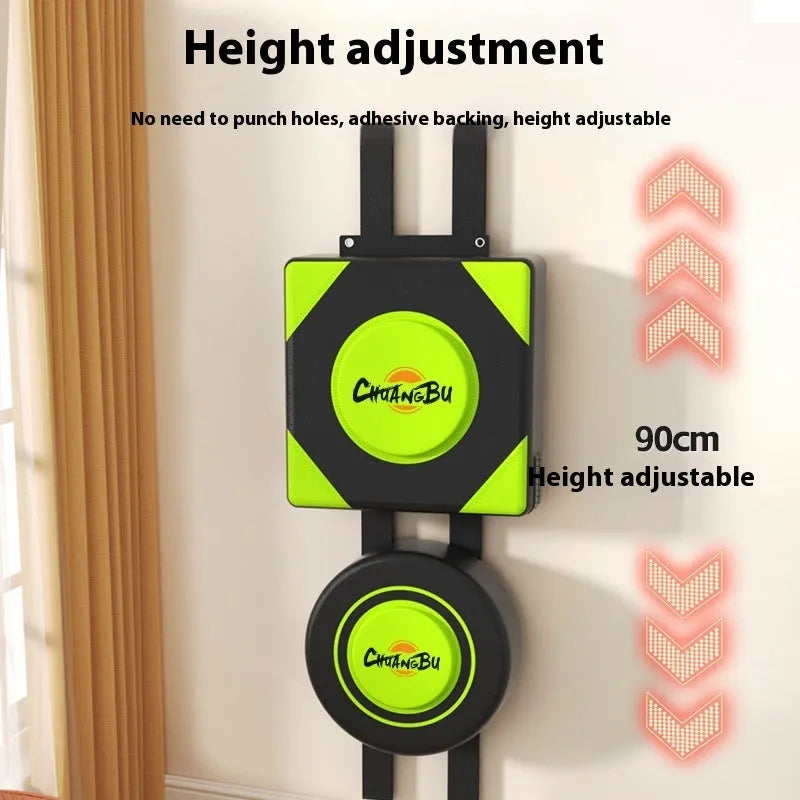Boxing sandbag wall target in PU material, hanging on a wall, with round 40cm striking surface