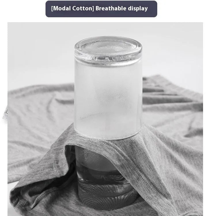 Men's solid colour modal boxer shorts on a white background, showing high waistband.