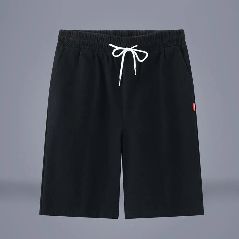 Solid colour cotton linen cropped pants with drawstring mid waist in multiple colour options
