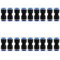 Jinqi black pneumatic plastic straight through butt quick connector for 4-16 mm tubes, 100-pack