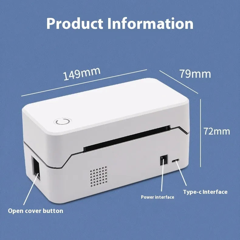 TDL401H Bluetooth thermal receipt printer with compact desktop design for order processing
