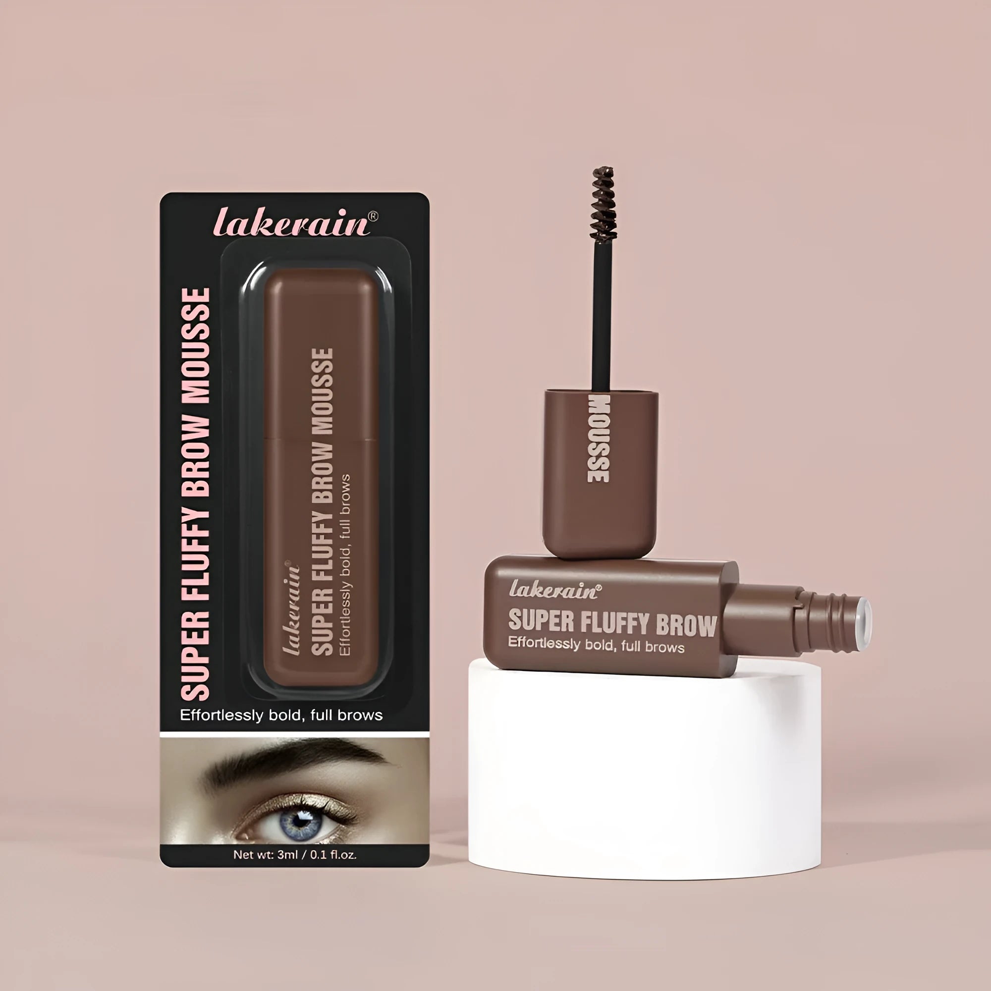 Eyebrow cream in brown and black for long-lasting shape, standard specifications