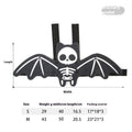 Halloween batwing cat costume in felt with pumpkin bat colour and bell, size S or M