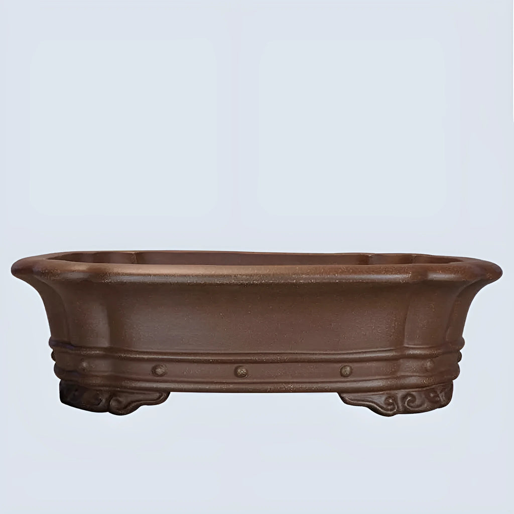 Handmade purple sand antique rectangular begonia flower pot measuring 51x41x14cm