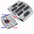 Metal motorcycle brake pedal skid plate replacement part for universal fit
