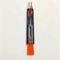 Cleaning pen for AirPods and Bluetooth earbuds with four heads including brush and sponge, in black and red colour