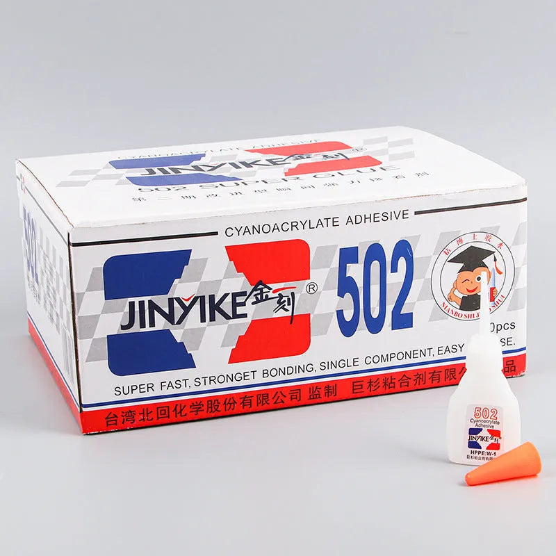 A 3g tube and an 8g tube of specialised instant strong adhesive for shoe repair