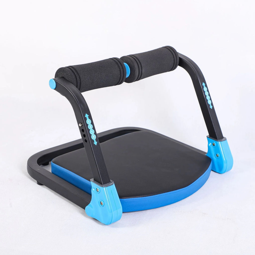 Household mini multifunctional abdominal exercise device in red or sky blue for home fitness