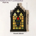 Black wooden gothic door frame wall mounted storage rack with three size options small medium large