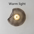 Round glass wall lamp in cognac colour for bedroom bedside, 220V decorative light
