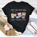 Black loose fit cotton T-shirt with short sleeves and round neck for men and women