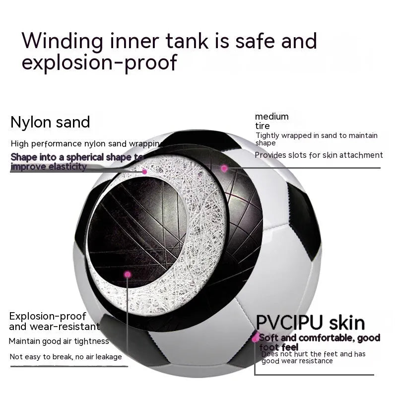 PVC machine seam football No. 4 size for 5-7 player training systems