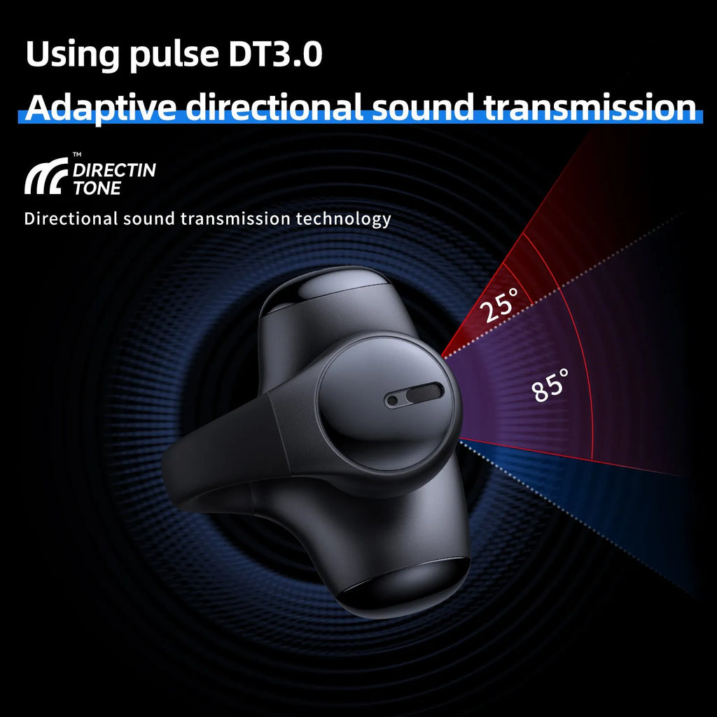 T306 Bluetooth gaming wireless clip-on sports headset in black with ear hook design
