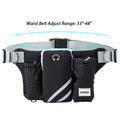 Black nylon outdoor pet training bag set with waist bag and dog walking leash