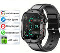 QX11 smartwatch with zinc alloy case showing TFT screen displaying heart rate and fitness data