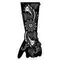 Creative all-match hollow template tattoo sticker with geometric three-dimensional paper carving design