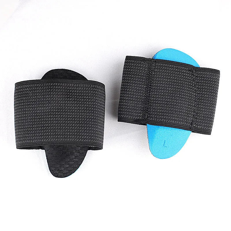 Blue elastic bandage foot pad for flat foot arch support, suitable for adults and children