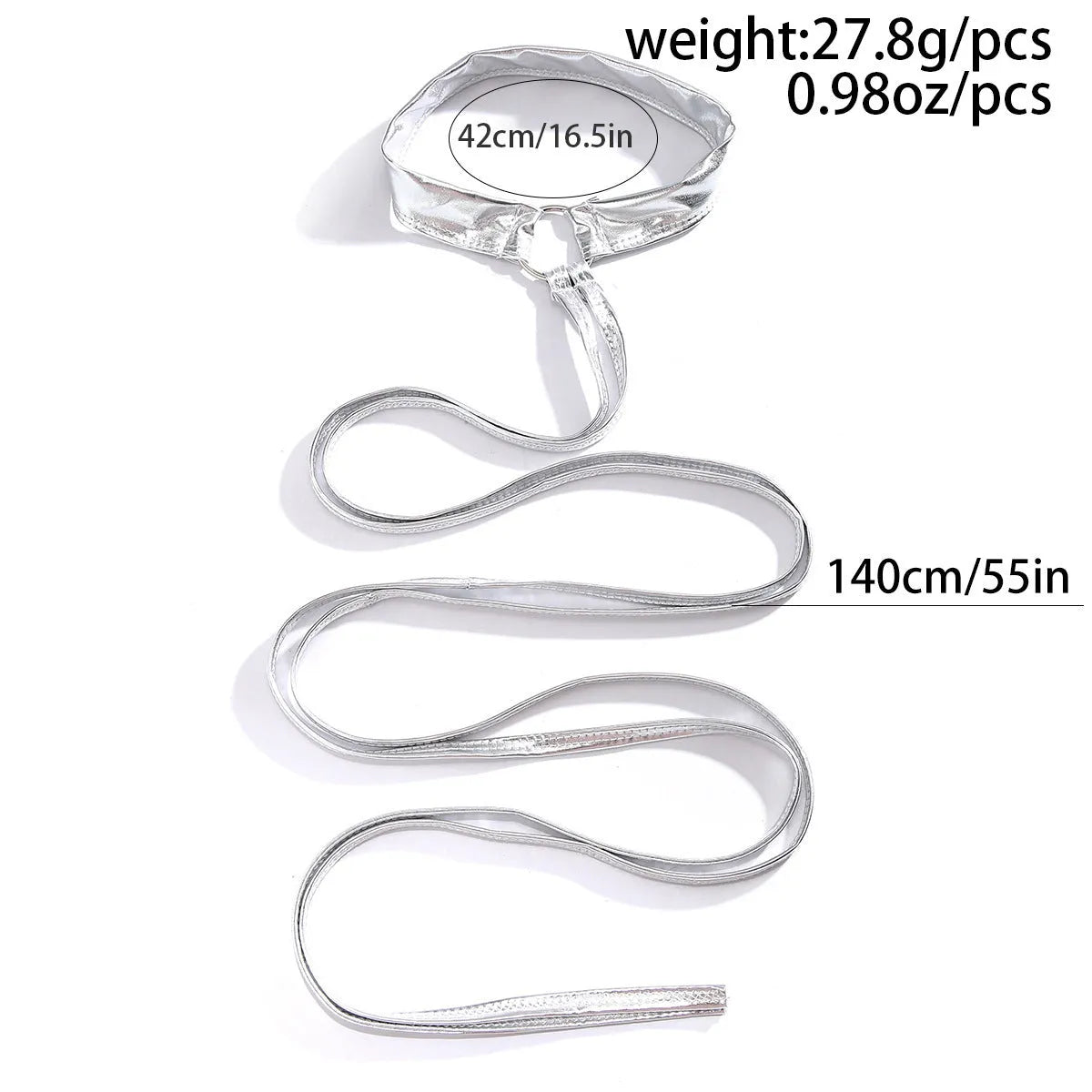 Silver cross thigh chain anklet with adjustable lace-up design on ankle
