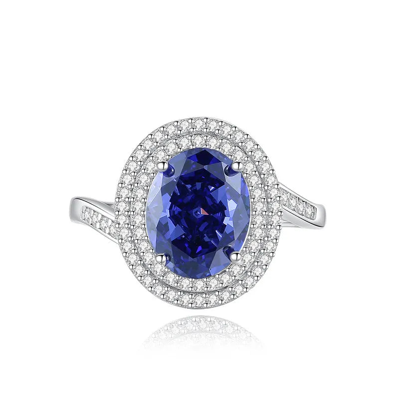 Heart-shaped sterling silver women's ring with an ice flower cut Tan Sang zircon.