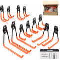 Carbon steel wire-wrap board storage hook set with screws in bright grey finish