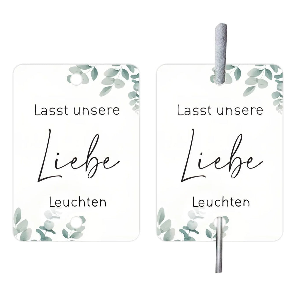 50 sheets of white card wedding decoration labels with sparkling firework and I Make Love design.