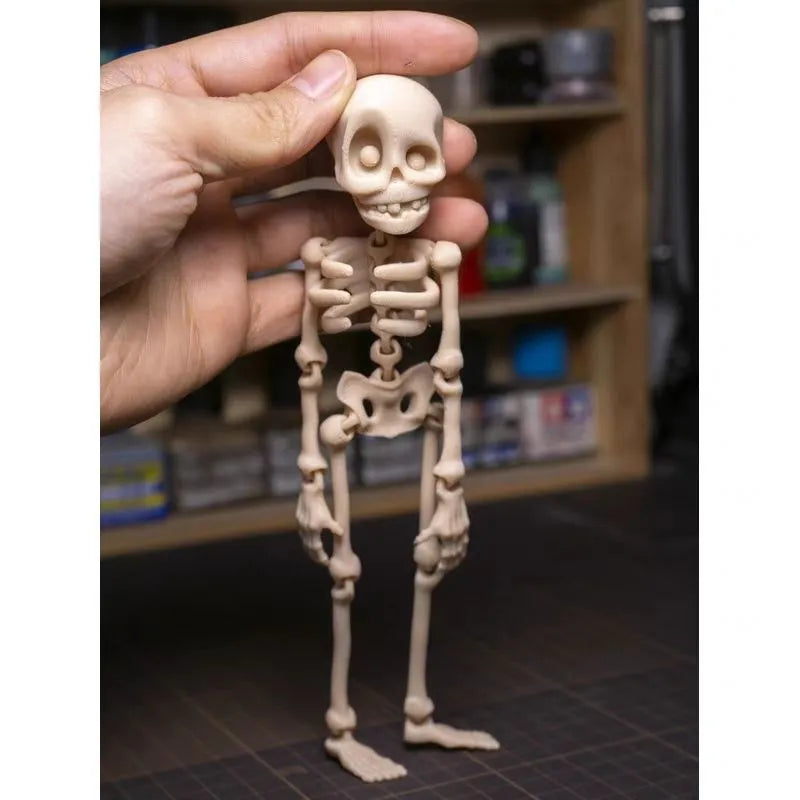 3D printed PLA skull refrigerator magnet in various colours, 18cm high Halloween decoration
