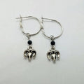 Silver alloy Tibetan antelope round hoop earrings for women in European style