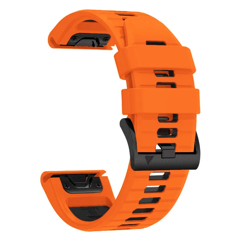 Two-colour silicone quick release watch strap for Garmin Fenix 47mm and 51mm