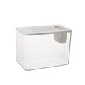 Plastic betta fish tank with transparent lid in black or white colours, dimensions 32cm long by 18.5cm wide by 23cm high