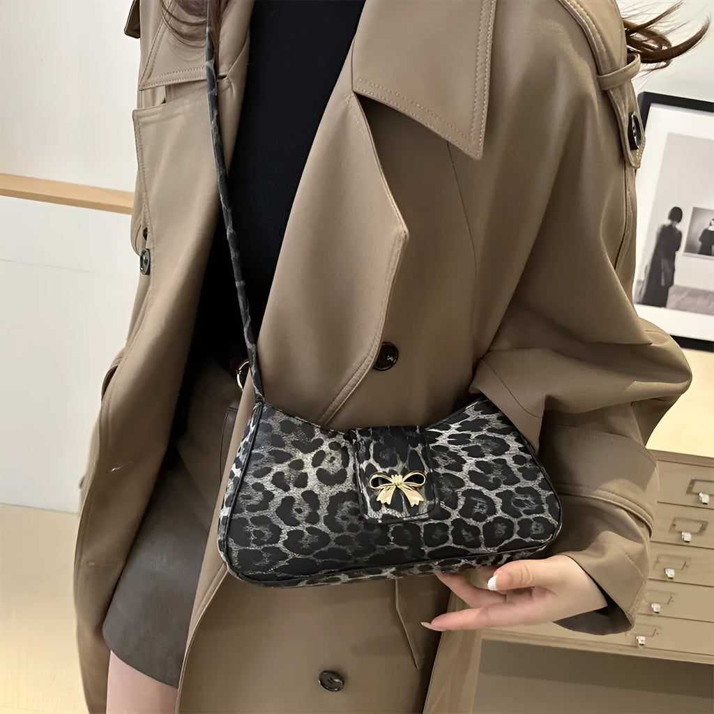 PU ladies shoulder bag with sandwich pocket in black, brown, coffee or khaki colour