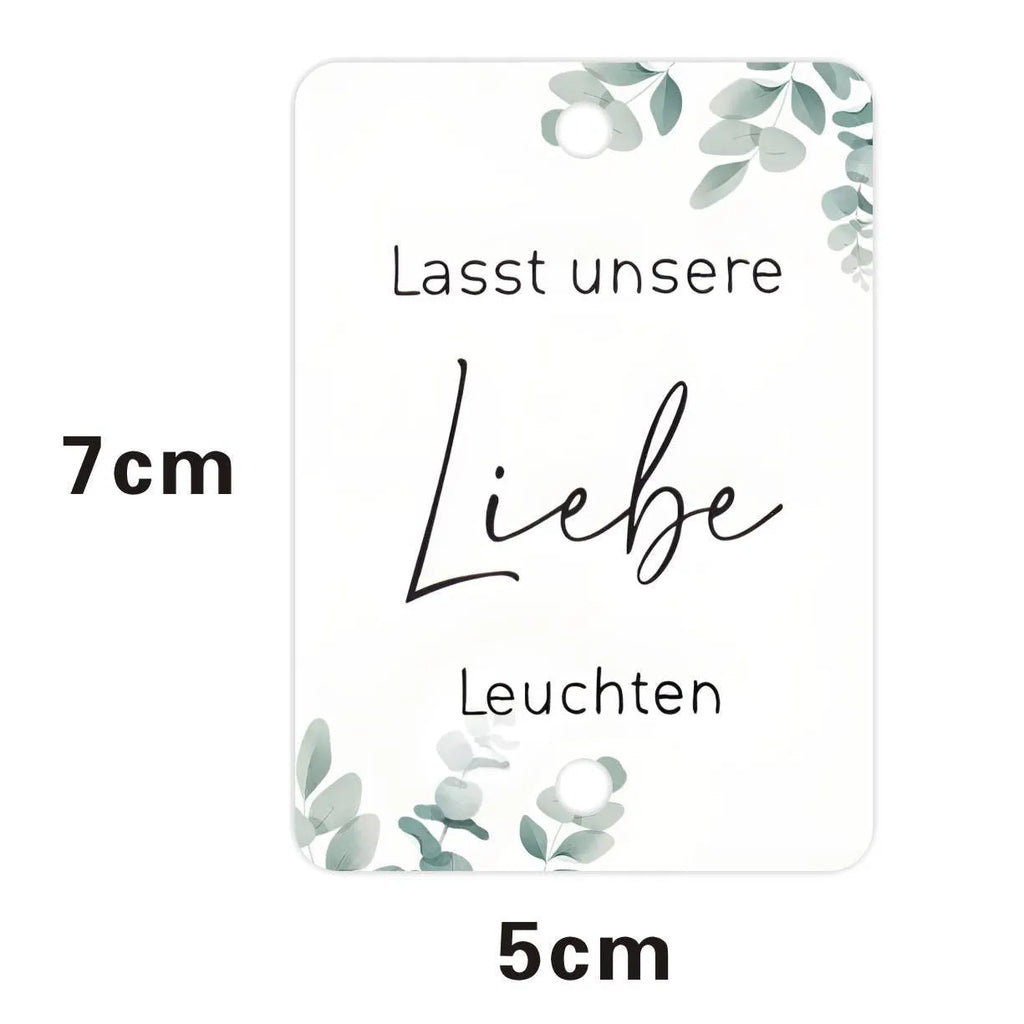 50 sheets of white card wedding decoration labels with sparkling firework and I Make Love design.