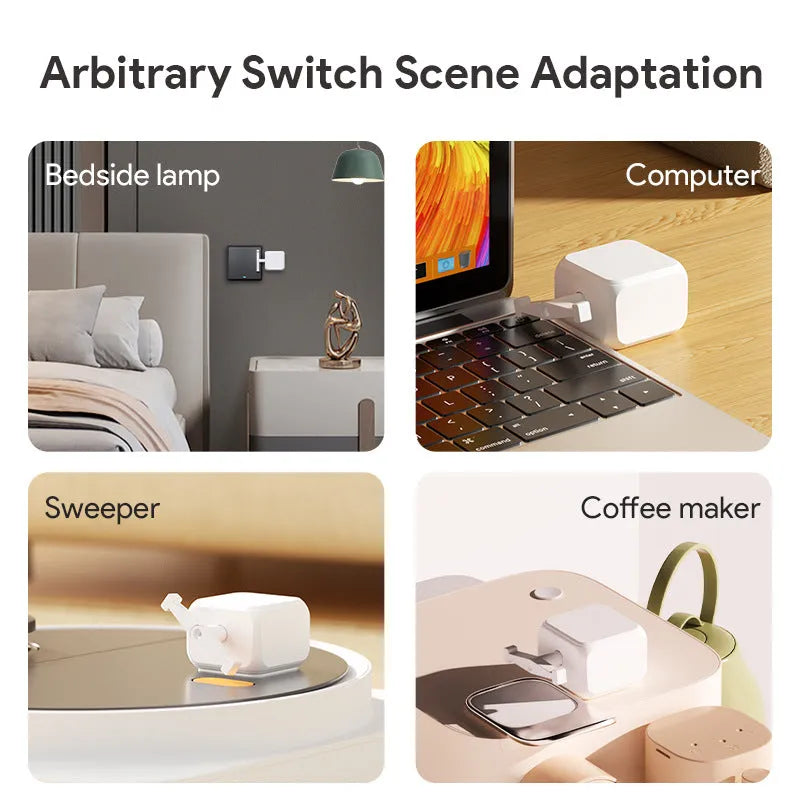 Small white Bluetooth rocker arm finger robot remote control with dimensions 53x29x14mm.