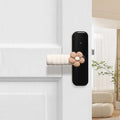 Round flower-pattern door handle protective cover in PEVA material for anti-collision home protection