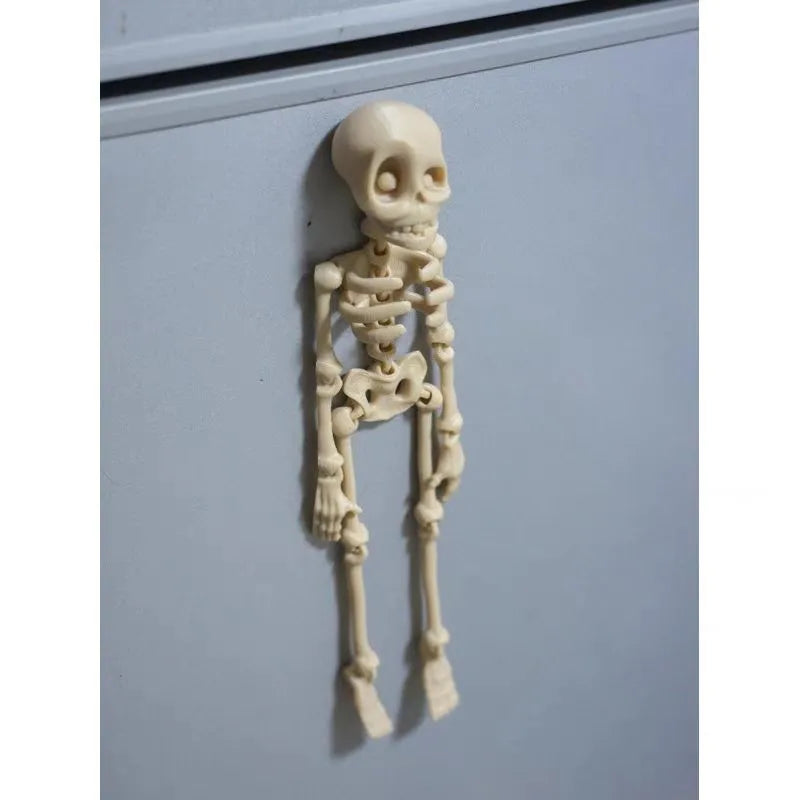 3D printed PLA skull refrigerator magnet in various colours, 18cm high Halloween decoration