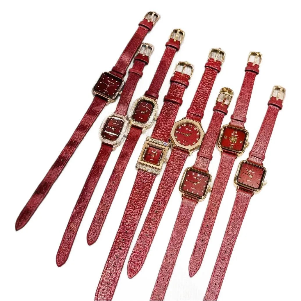 Chinese-style alloy women's watch with various dial colour options and 8mm thickness