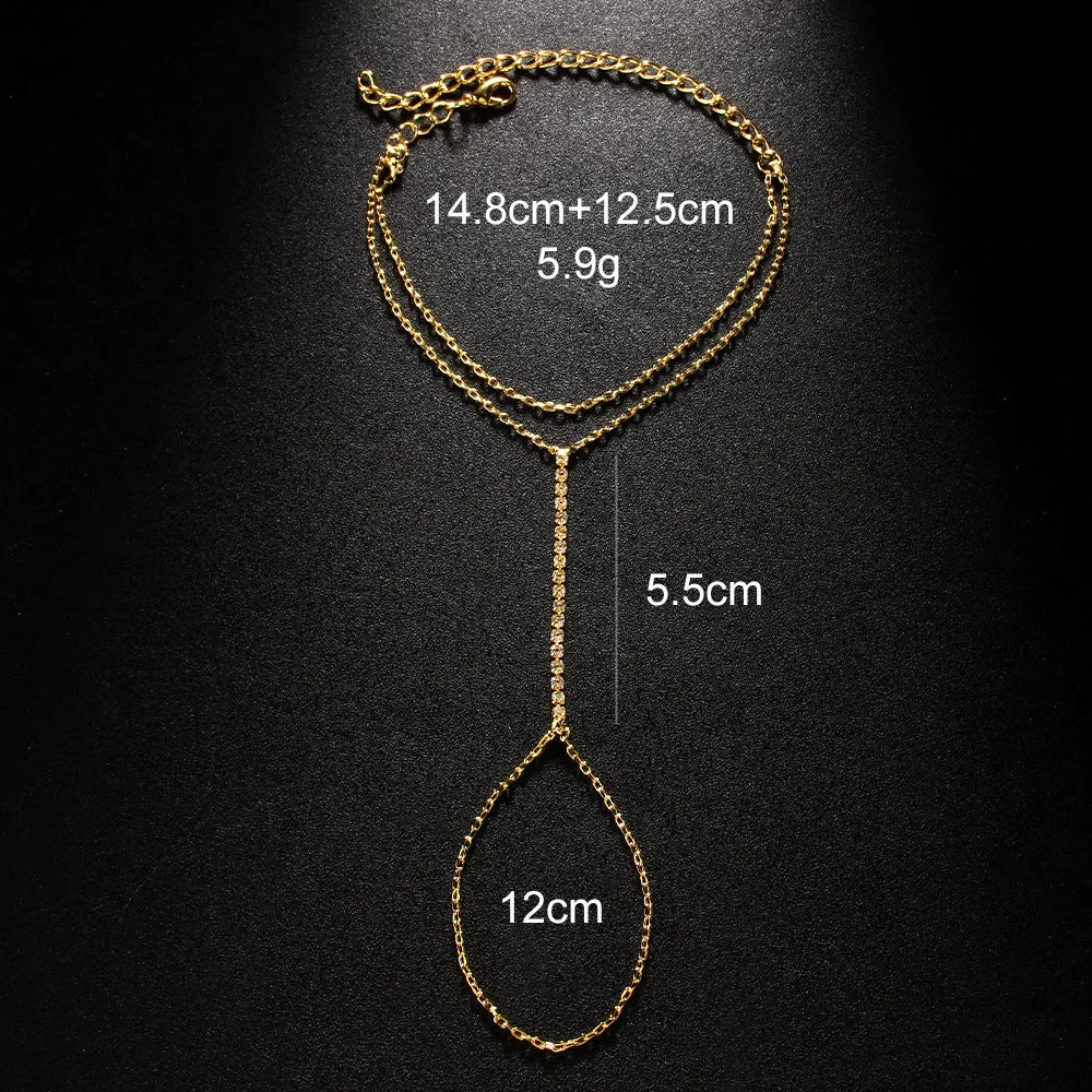 Women's geometric pattern rhinestone alloy bracelet in silver and gold colour options