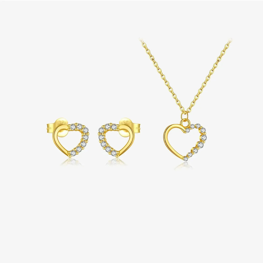 S925 sterling silver hollow heart necklace for women with regular chain available in white gold colour