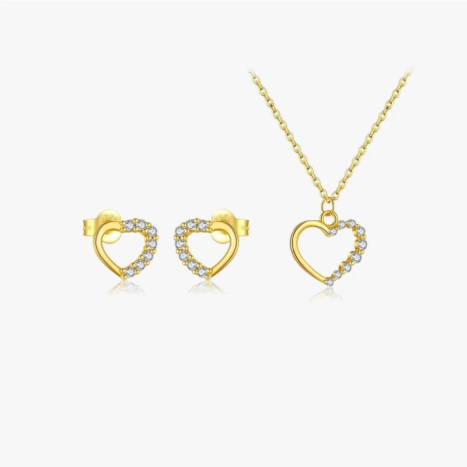 S925 sterling silver hollow heart necklace for women with regular chain available in white gold colour