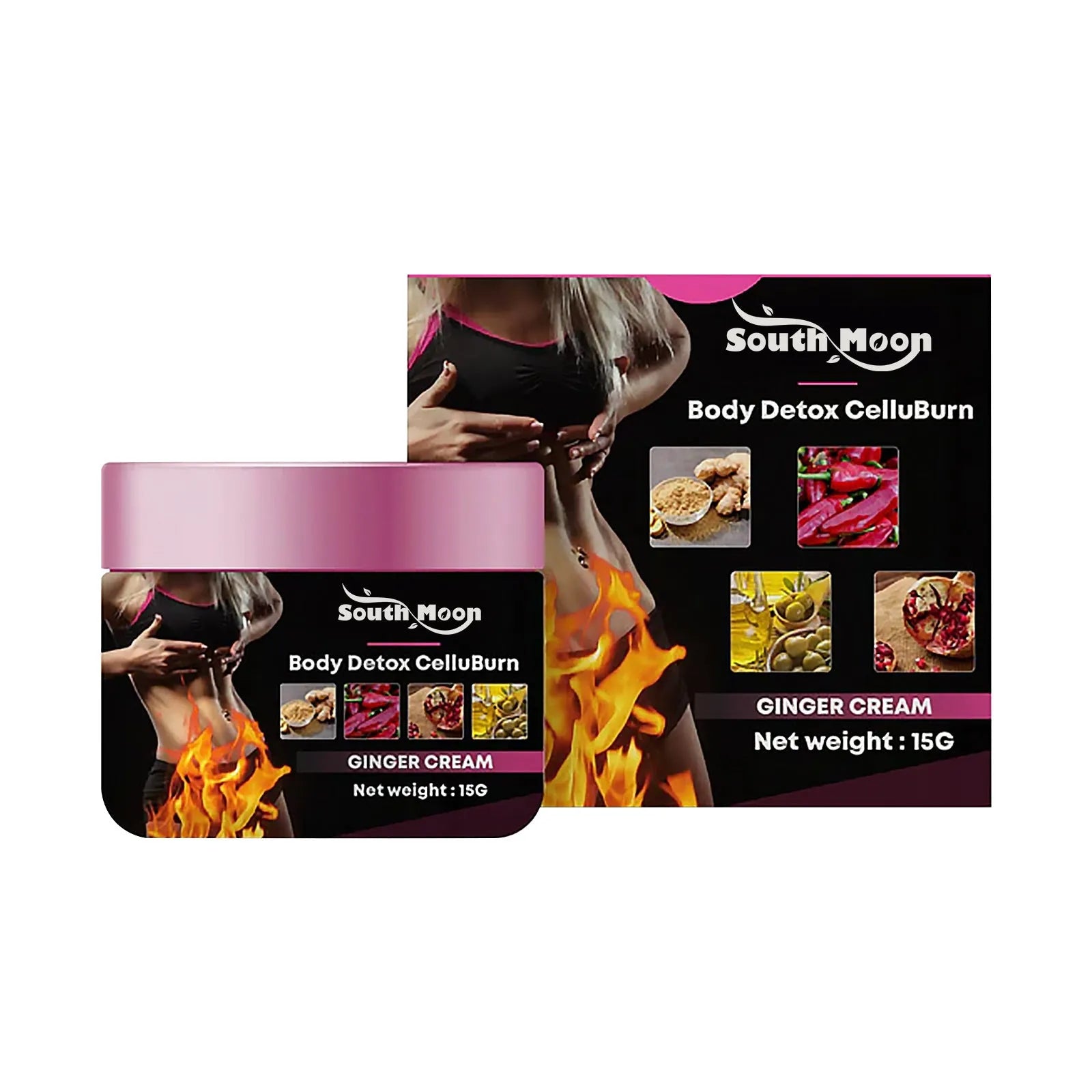 15g ginger body slimming cream for thigh firming with olive oil and hyaluronic acid