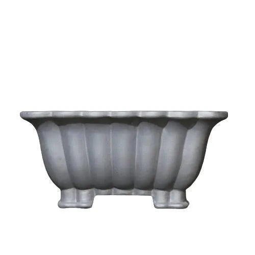 Purple sand ceramic square bonsai pot with classical styling and 37cm x 15cm inner diameter