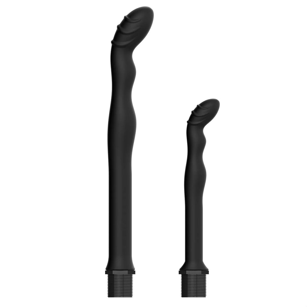 Black silicone hosepipe flusher tube with sausage filler design for cleaning procedures