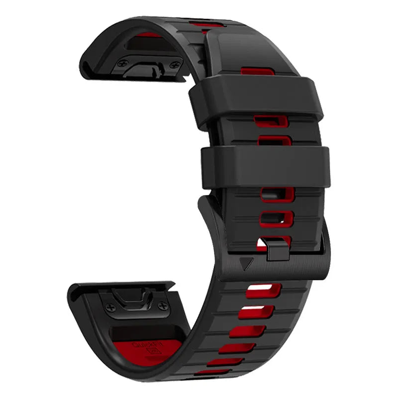 Two-colour silicone quick release watch strap for Garmin Fenix 47mm and 51mm