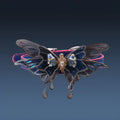 Purple temperature change butterfly necklace with alloy pendant on regular chain