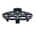Black plastic egg holder rack with individual compartments measuring 13.8cm wide