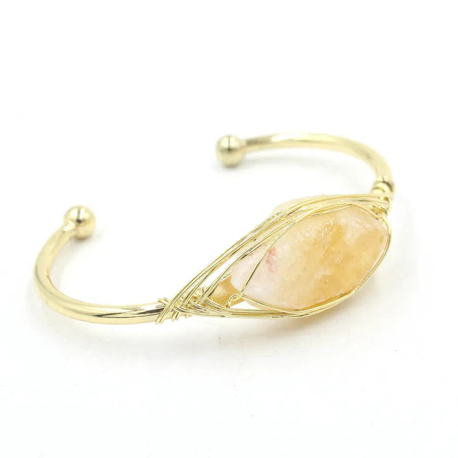 Natural raw gemstone bracelet with 8mm rough crystal beads in amethyst, pink, green fluorite, citrine colours.