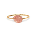 Geometric agate ring with coloured stone centrepiece showing original niche design for women