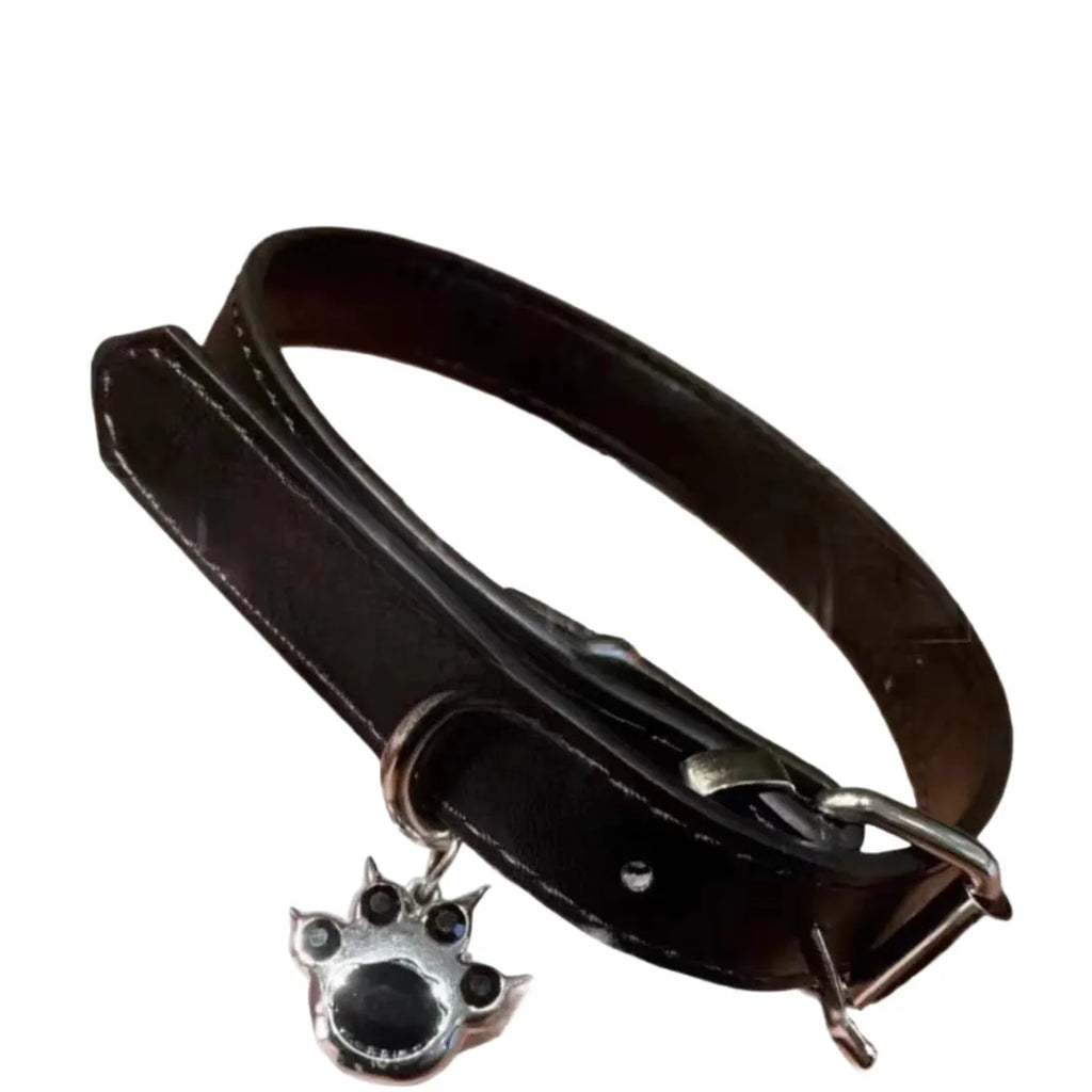 Black little bell shape pet collar with regular chain and adjustable perimeter 21-50cm