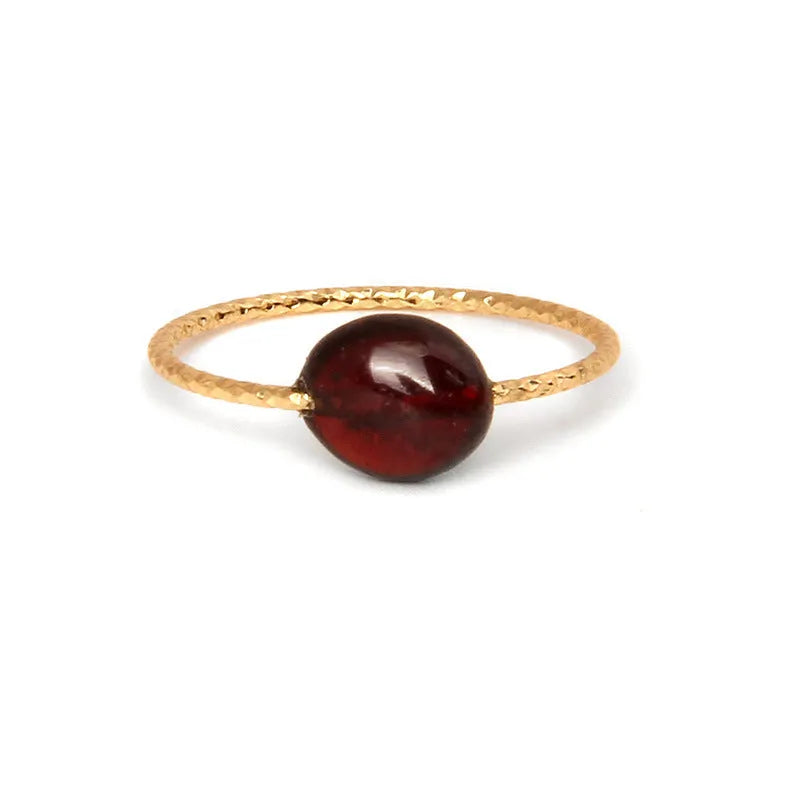 Geometric agate ring with coloured stone centrepiece showing original niche design for women